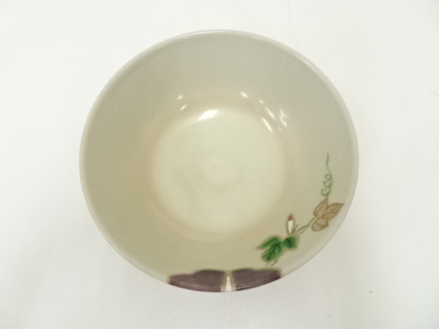 道具 ] - 道具 京焼 洛南窯 和泉寛斎造 色絵朝顔茶碗（共箱） | ネット